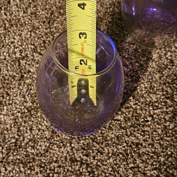 Purple Ombre Glassware Goddess Priestess 6oz Cups Crown Ritualware Set of 6 - Picture 9 of 10